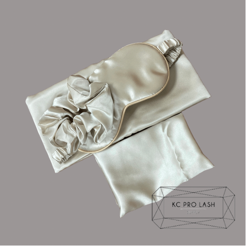 Silk Pillow Case/ Eye Mask/ Hair Tie/ Pouch